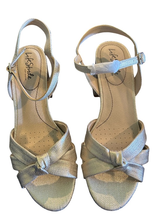 Life Stride Shoes - Life Stride Metallic Gold Knot Slingback Sandals
